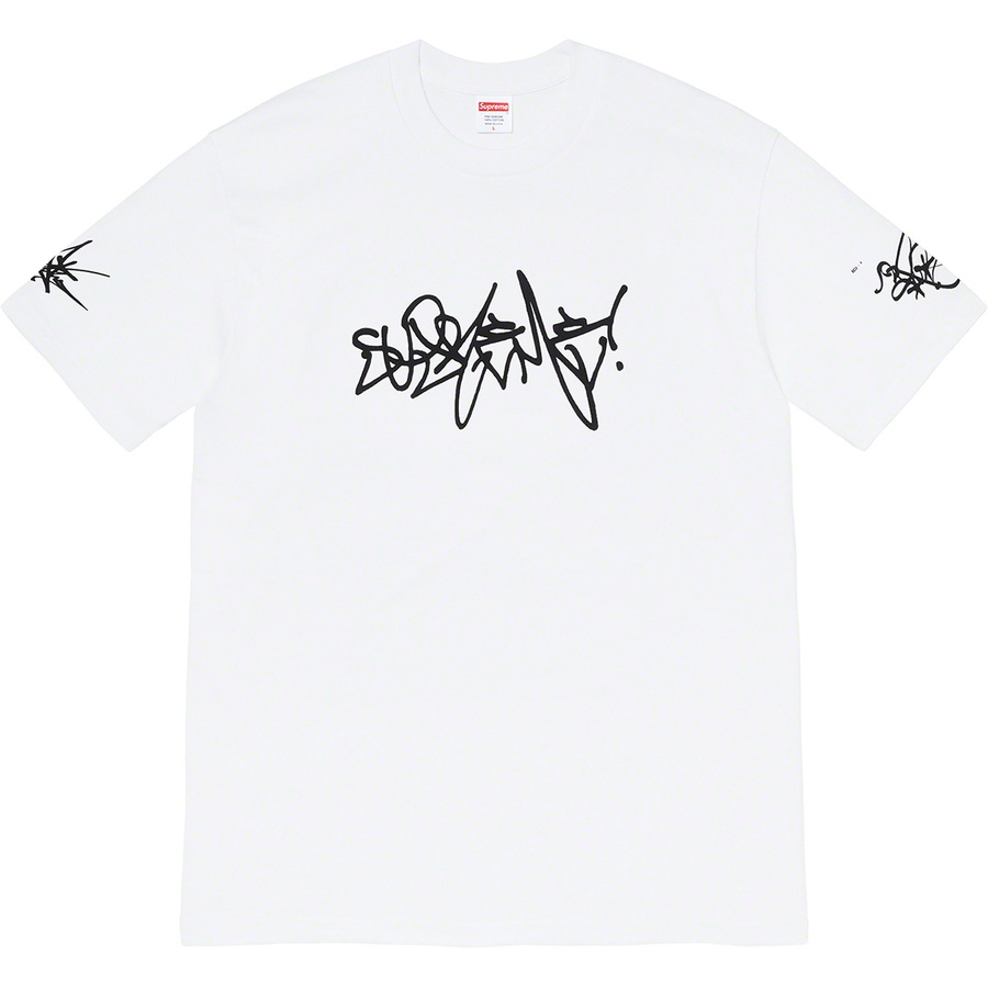 Details on Rammellzee Tag Tee White from spring summer 2020 (Price is $48)