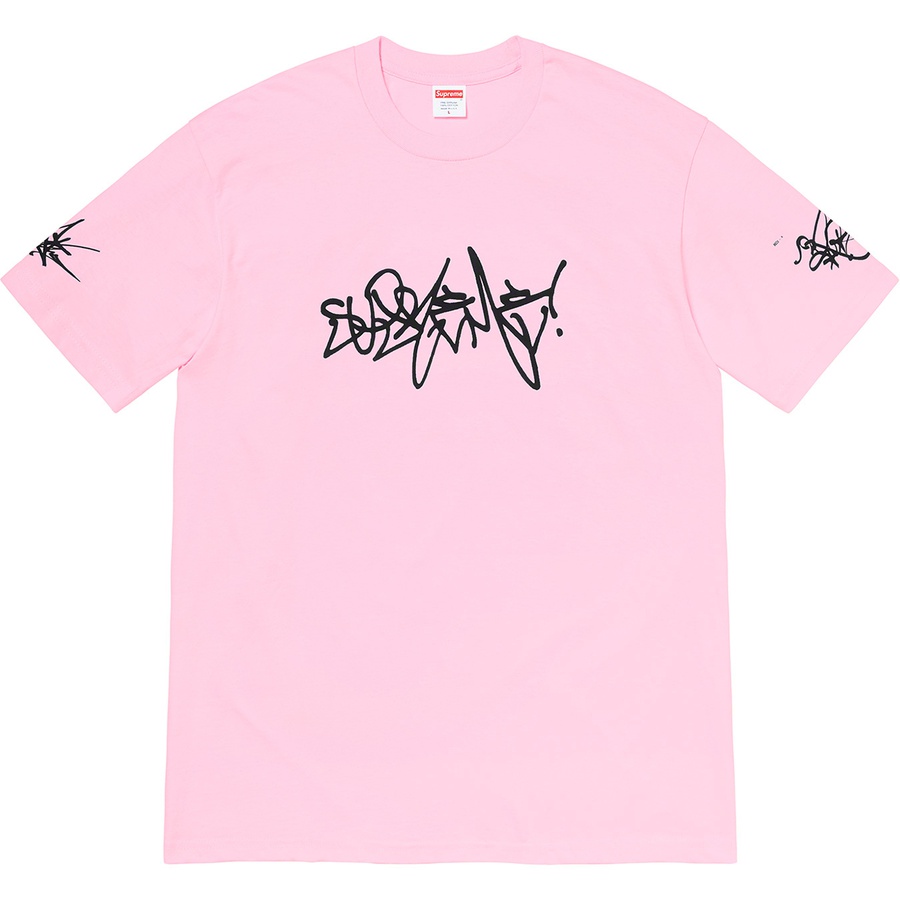 Details on Rammellzee Tag Tee Light Pink from spring summer 2020 (Price is $48)