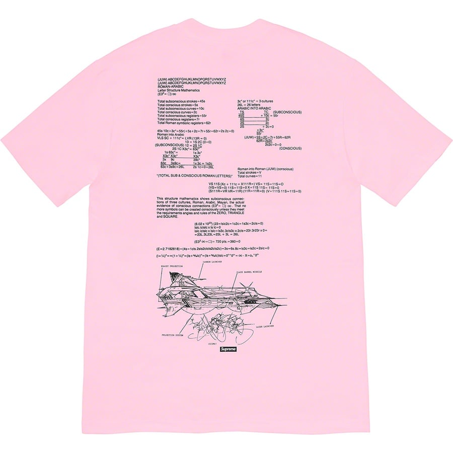Details on Rammellzee Tee Light Pink from spring summer
                                                    2020 (Price is $48)