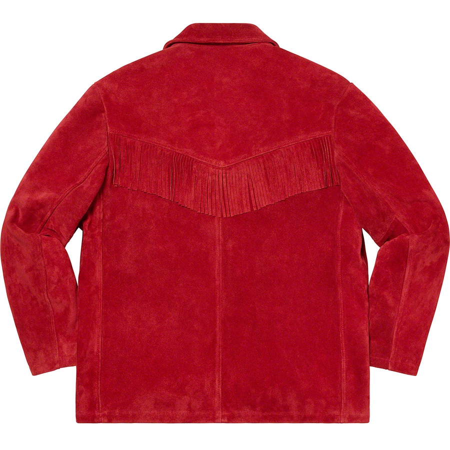Details on Supreme Schott Fringe Suede Coat Red from spring summer
                                                    2020 (Price is $638)