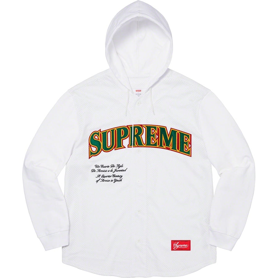 Mesh Hooded L S Baseball Jersey - spring summer 2020 - Supreme