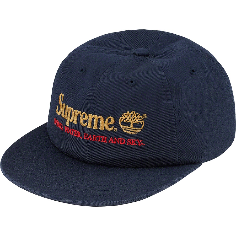 Details on Supreme Timberland 6-Panel Navy from spring summer
                                                    2020 (Price is $48)