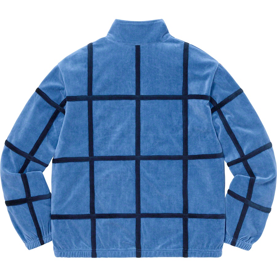 Details on Grid Taping Velour Jacket Blue from spring summer
                                                    2020 (Price is $148)