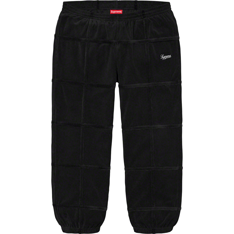Details on Grid Taping Velour Pant Black from spring summer
                                                    2020 (Price is $138)