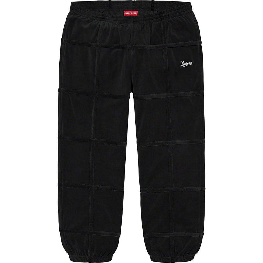 Details on Grid Taping Velour Pant Black from spring summer
                                                    2020 (Price is $138)