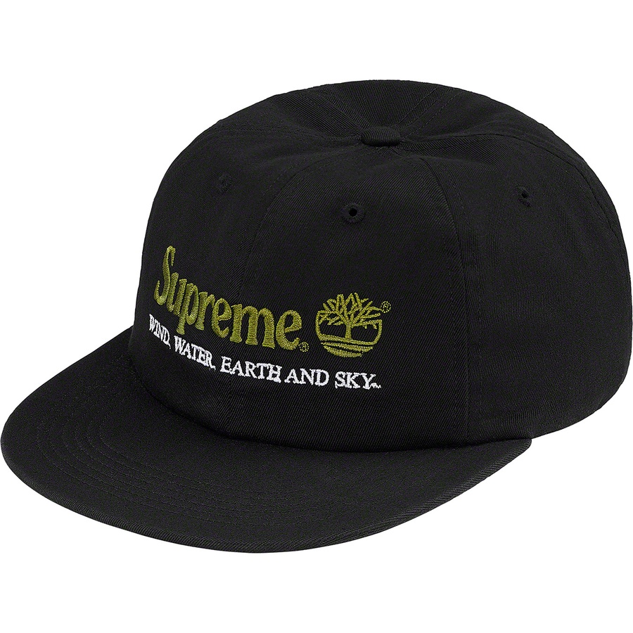 Details on Supreme Timberland 6-Panel Black from spring summer
                                                    2020 (Price is $48)