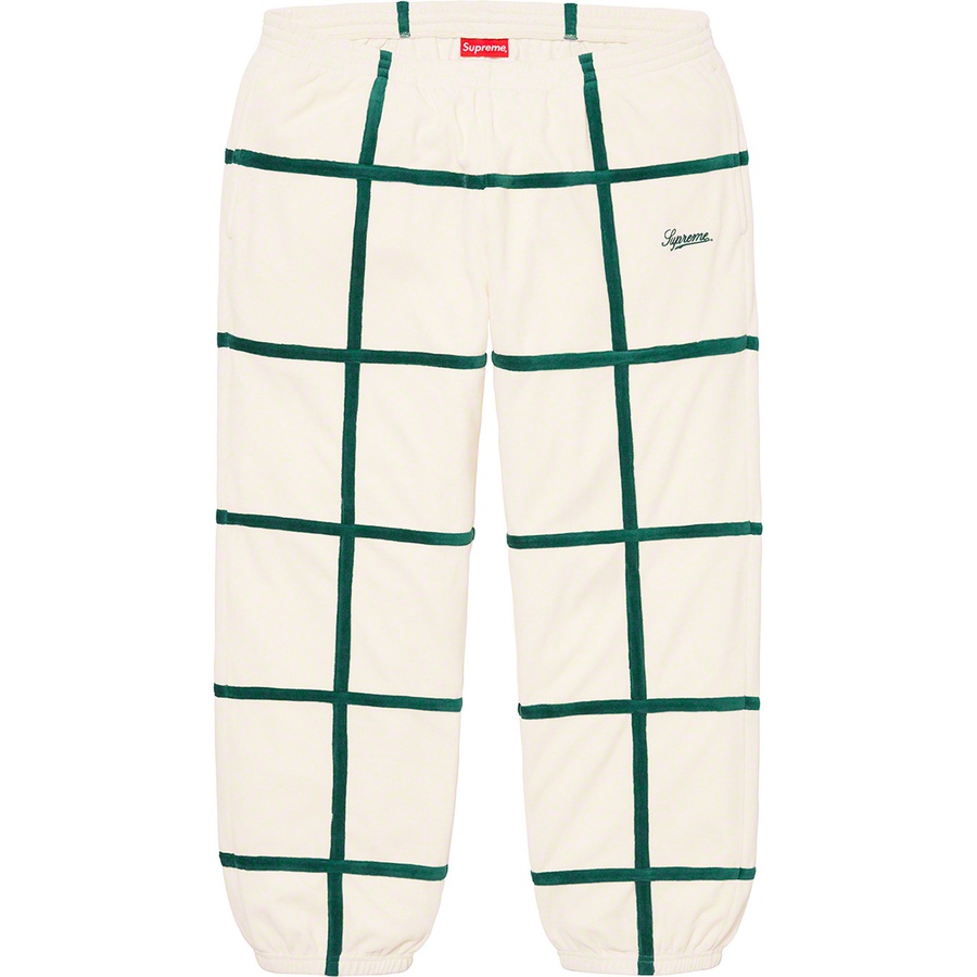 Details on Grid Taping Velour Pant Off-White from spring summer
                                                    2020 (Price is $138)