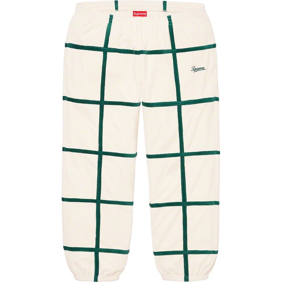 Details on Grid Taping Velour Pant Off-White from spring summer
                                                    2020 (Price is $138)