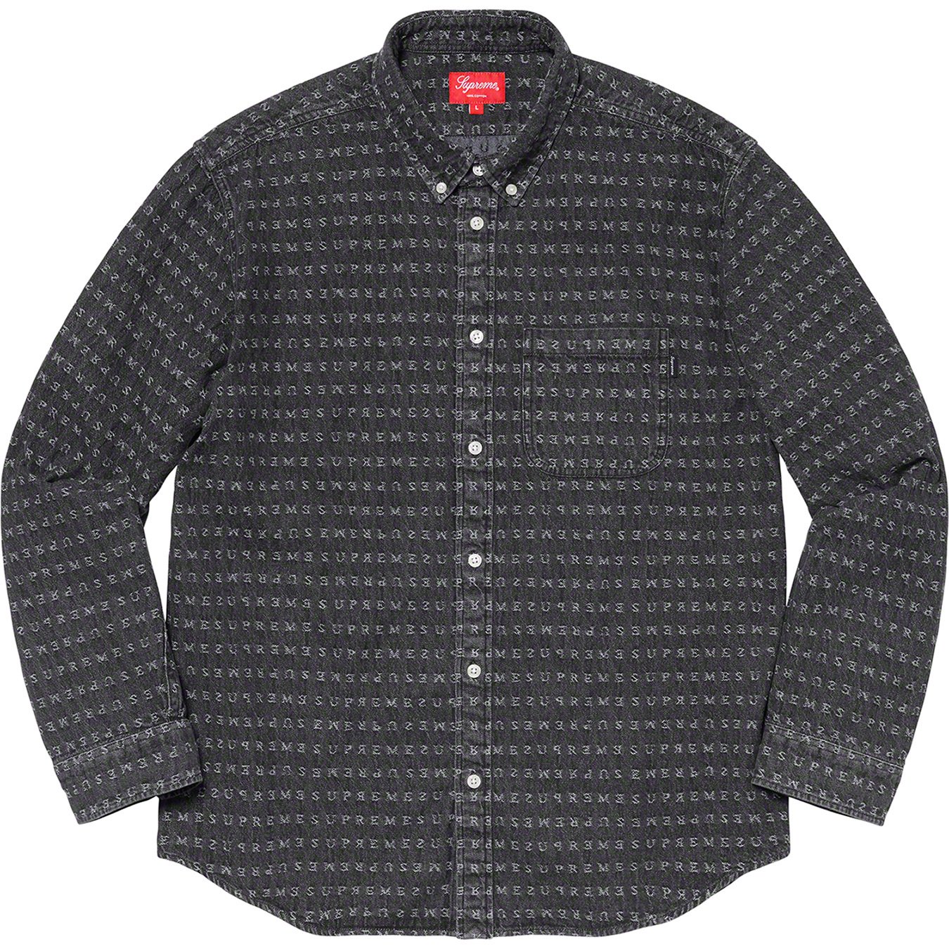 Mサイズ Supreme Jacquard Logos Denim Shirt