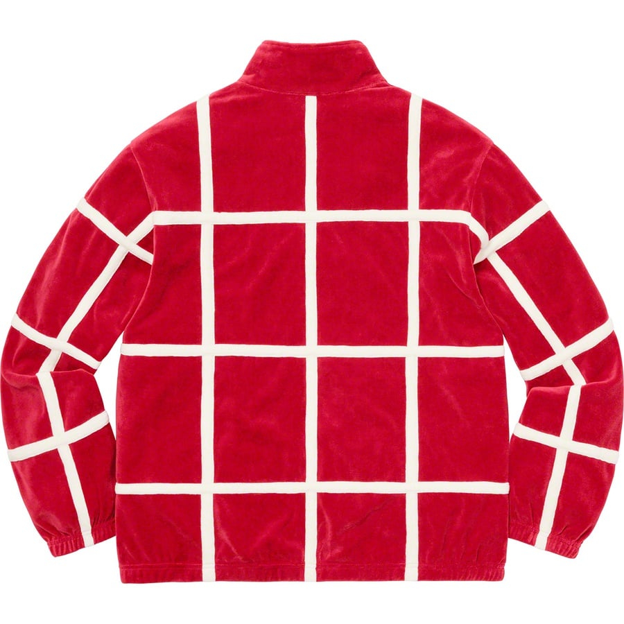 Supreme Grid Taping Velour Jacket (SS20) - Red - $148