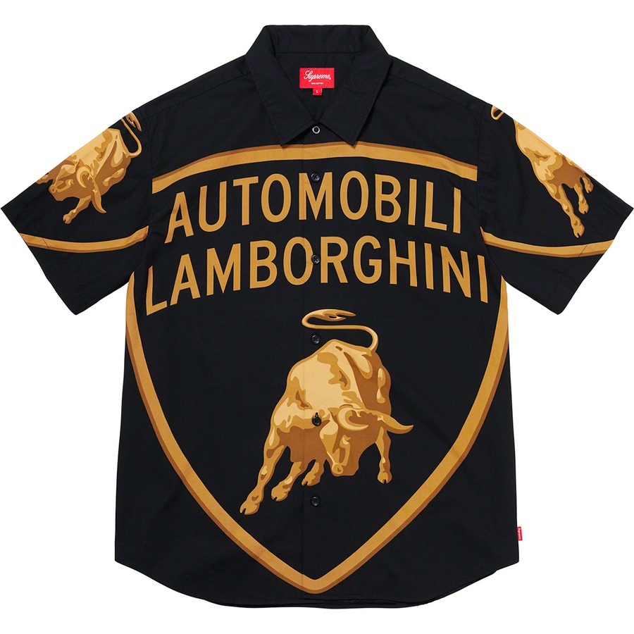 Details on Supreme Automobili Lamborghini S S Shirt Black from spring summer
                                                    2020 (Price is $138)