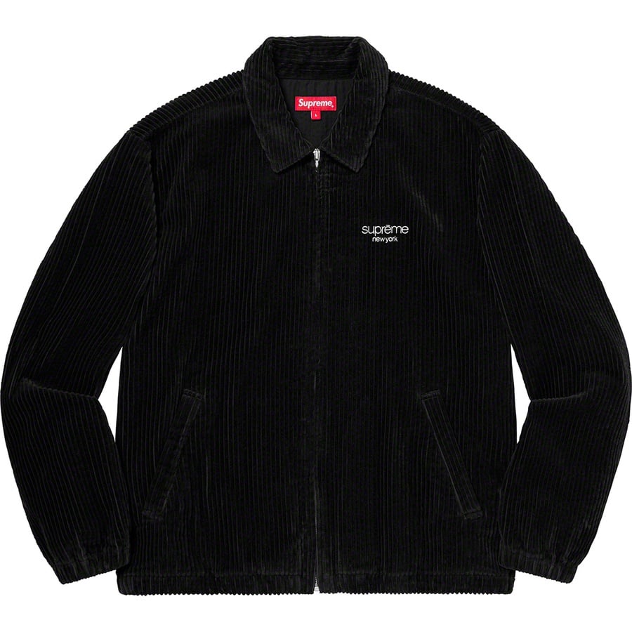 Details on Wide Wale Corduroy Harrington Jacket Black from spring summer
                                                    2020 (Price is $188)