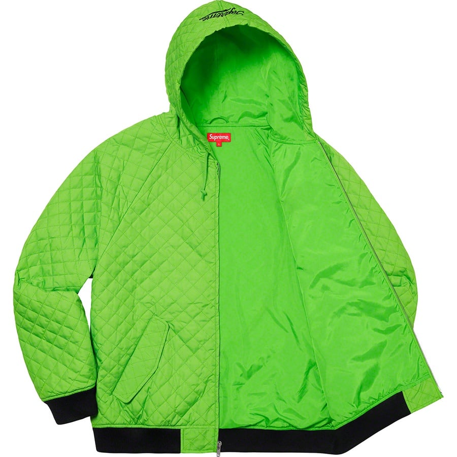 Details on Supreme Automobili Lamborghini Hooded Work Jacket Lime from spring summer
                                                    2020 (Price is $248)