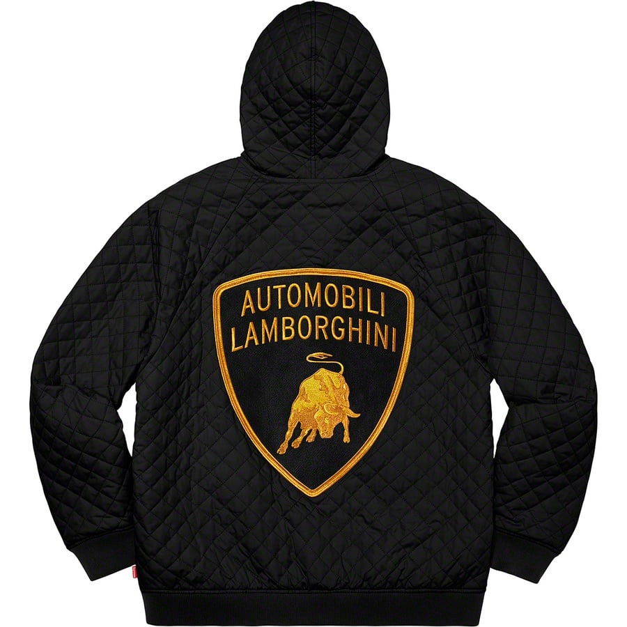 Details on Supreme Automobili Lamborghini Hooded Work Jacket Black from spring summer
                                                    2020 (Price is $248)