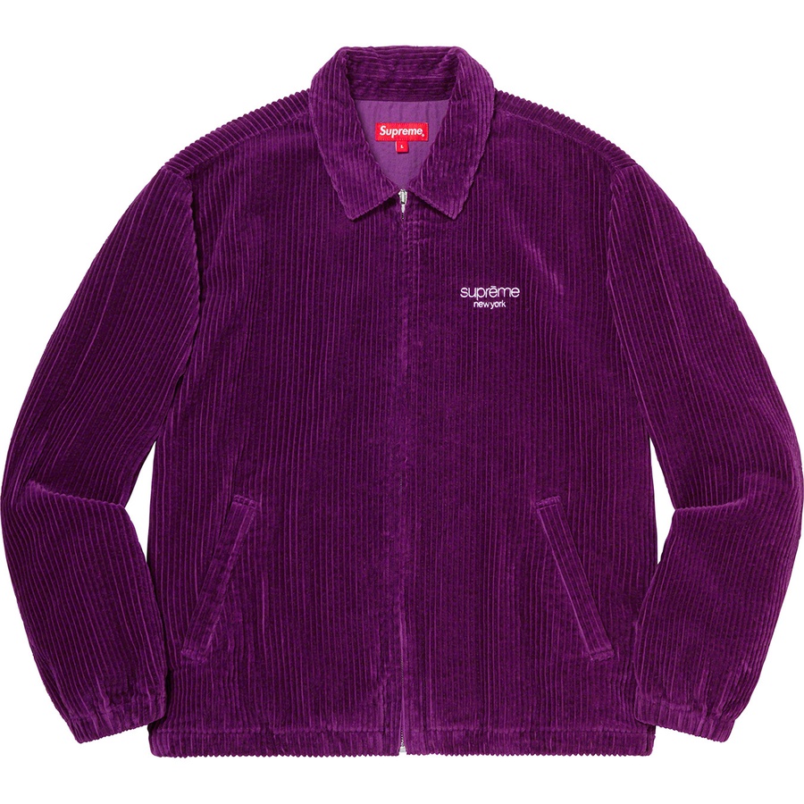 Details on Wide Wale Corduroy Harrington Jacket Purple from spring summer
                                                    2020 (Price is $188)