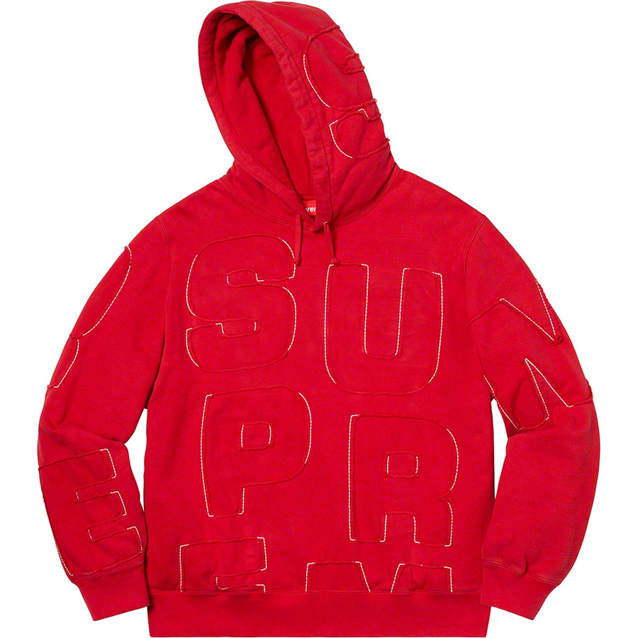 Details on Cutout Letters Hooded Sweatshirt Red from spring summer
                                                    2020 (Price is $188)