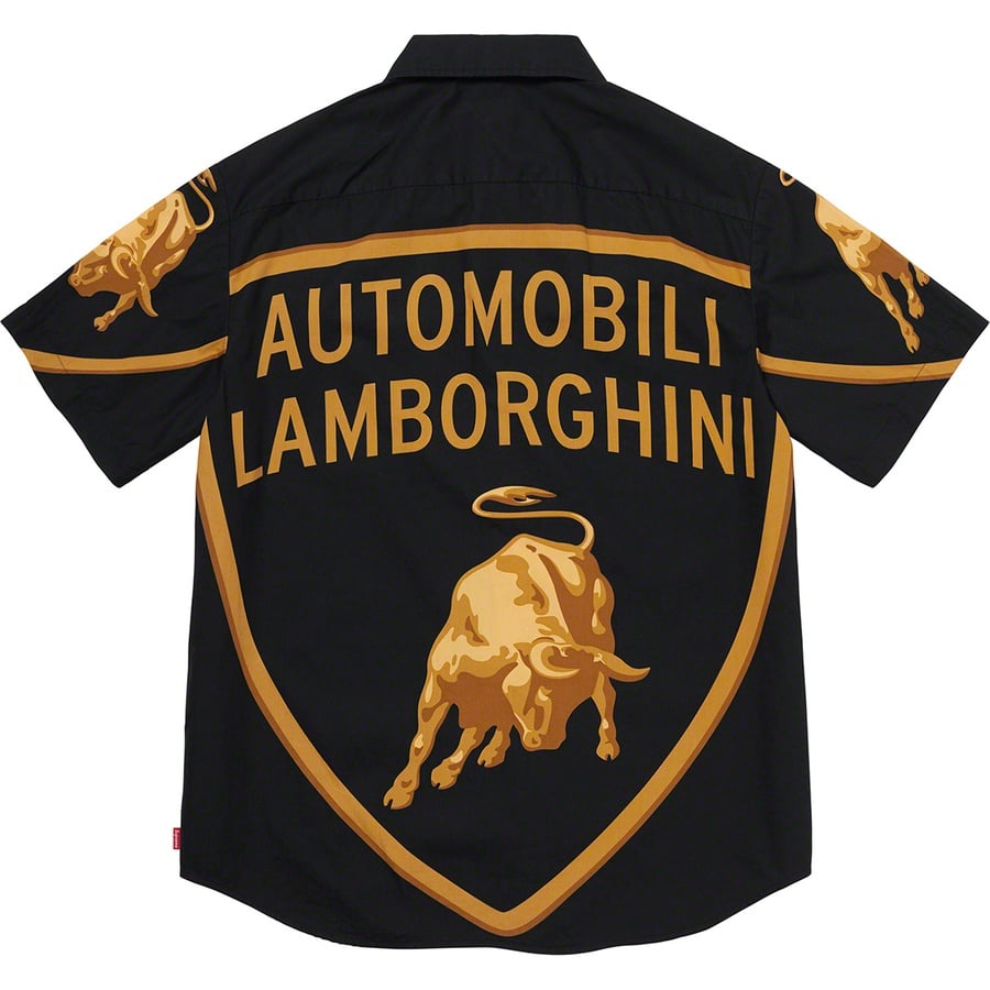 Details on Supreme Automobili Lamborghini S S Shirt Black from spring summer
                                                    2020 (Price is $138)