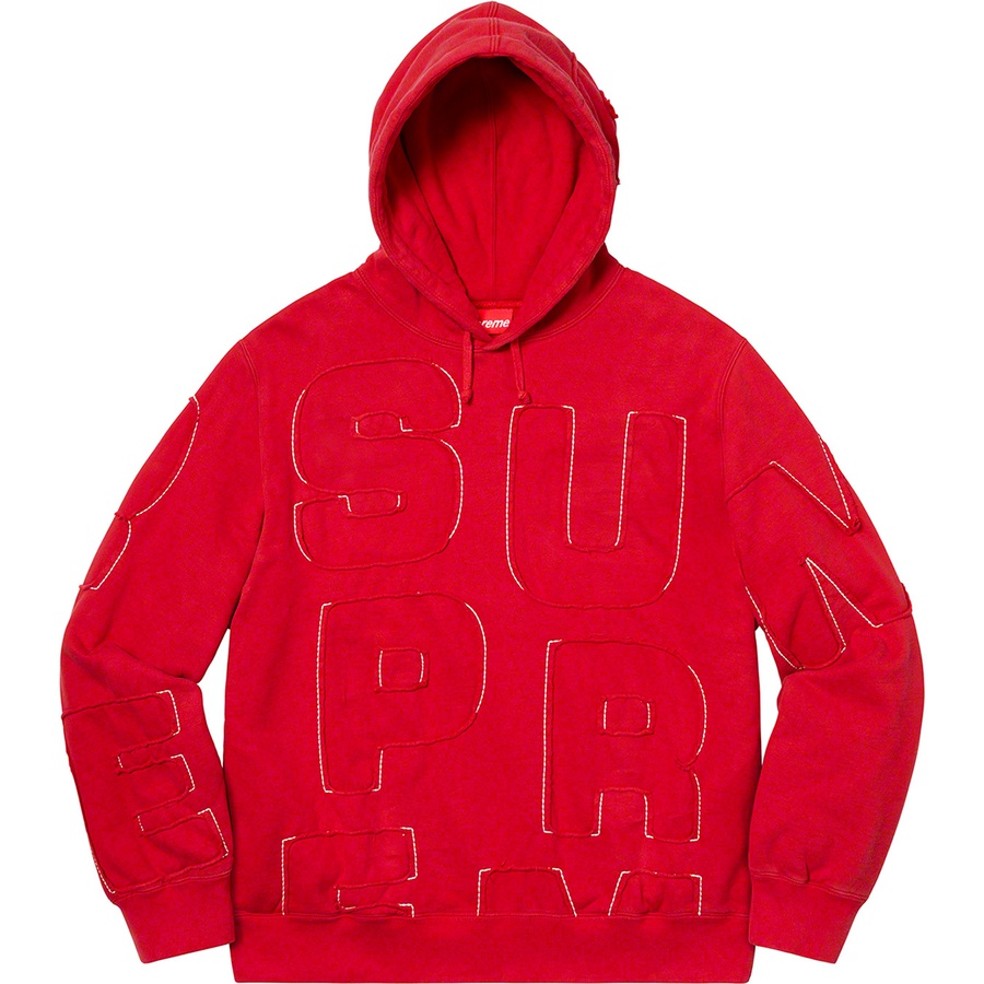 Details on Cutout Letters Hooded Sweatshirt Red from spring summer
                                                    2020 (Price is $188)