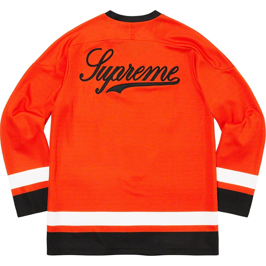 Details on Supreme Automobili Lamborghini Hockey Jersey Orange from spring summer
                                                    2020 (Price is $148)