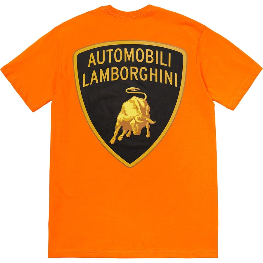 Details on Supreme Automobili Lamborghini Tee Orange from spring summer
                                                    2020 (Price is $48)