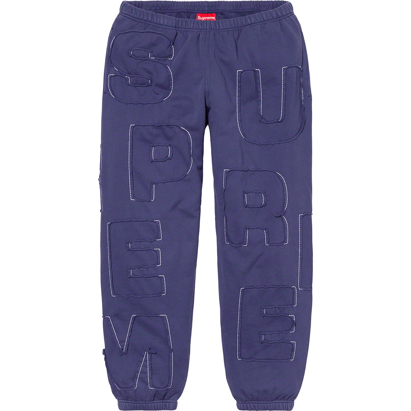 Supreme Raised Script Sweatpant Navy Men's - FW23 - US