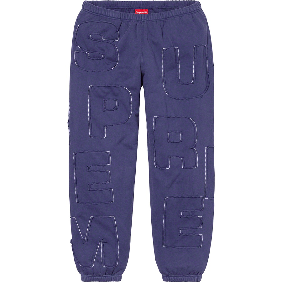 Details on Cutout Letters Sweatpant Washed Navy from spring summer
                                                    2020 (Price is $168)