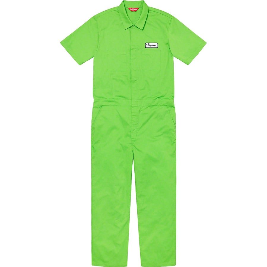 Details on Supreme Automobili Lamborghini Coverall Lime from spring summer
                                                    2020 (Price is $228)