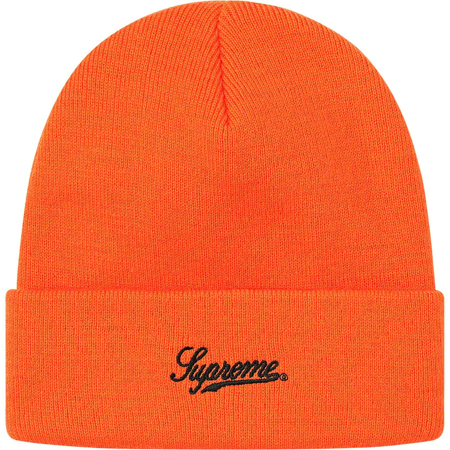 Details on Supreme Automobili Lamborghini Beanie Orange from spring summer
                                                    2020 (Price is $32)