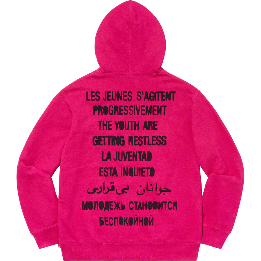 Details on Restless Youth Hooded Sweatshirt Fuchsia from spring summer
                                                    2020 (Price is $158)