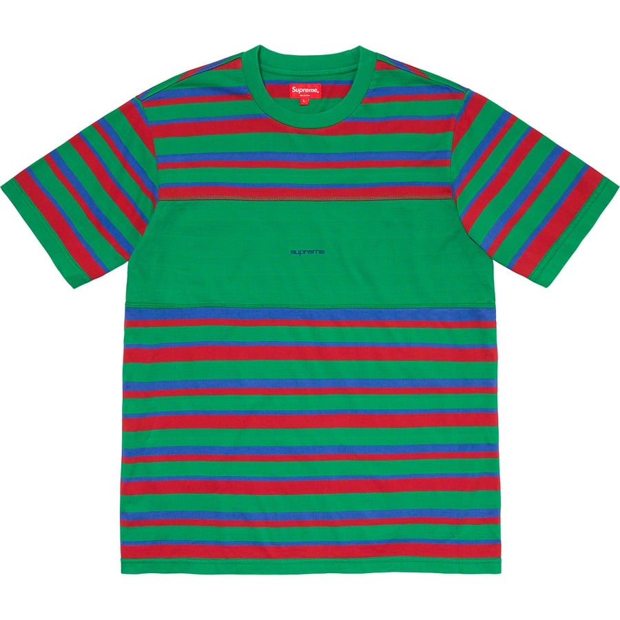 Supreme Blocked Stripe S S Top (SS20) - Green - $78