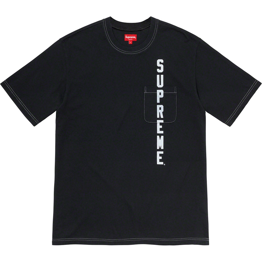 Details on Contrast Stitch Pocket Tee Black from spring summer
                                                    2020 (Price is $68)