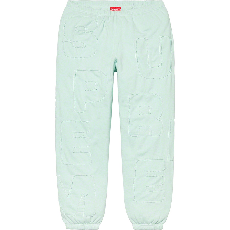 Details on Cutout Letters Sweatpant Ice Blue from spring summer
                                                    2020 (Price is $168)