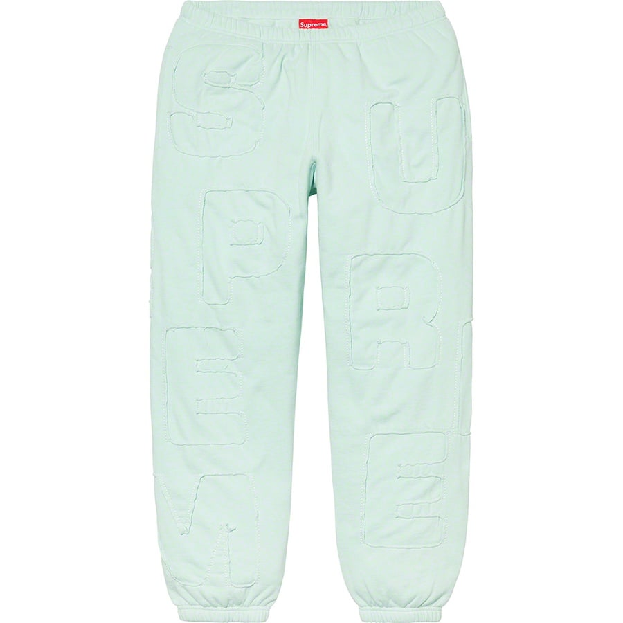 Details on Cutout Letters Sweatpant Ice Blue from spring summer
                                                    2020 (Price is $168)