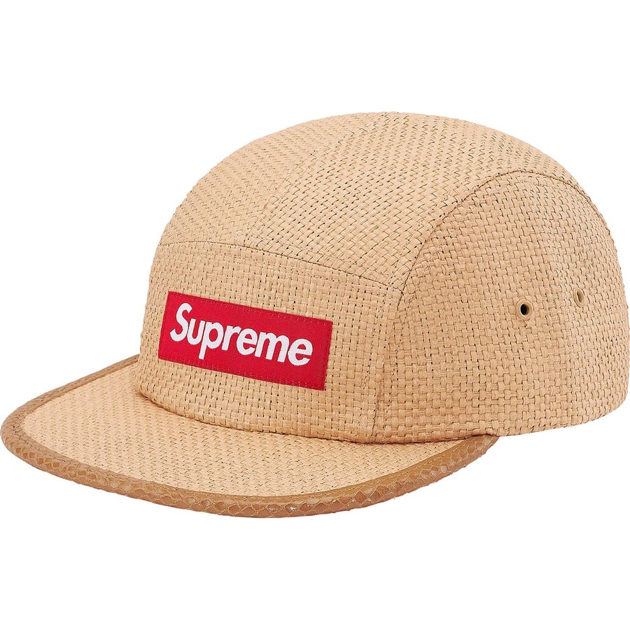 Details on Raffia Camp Cap Tan from spring summer
                                                    2020 (Price is $48)