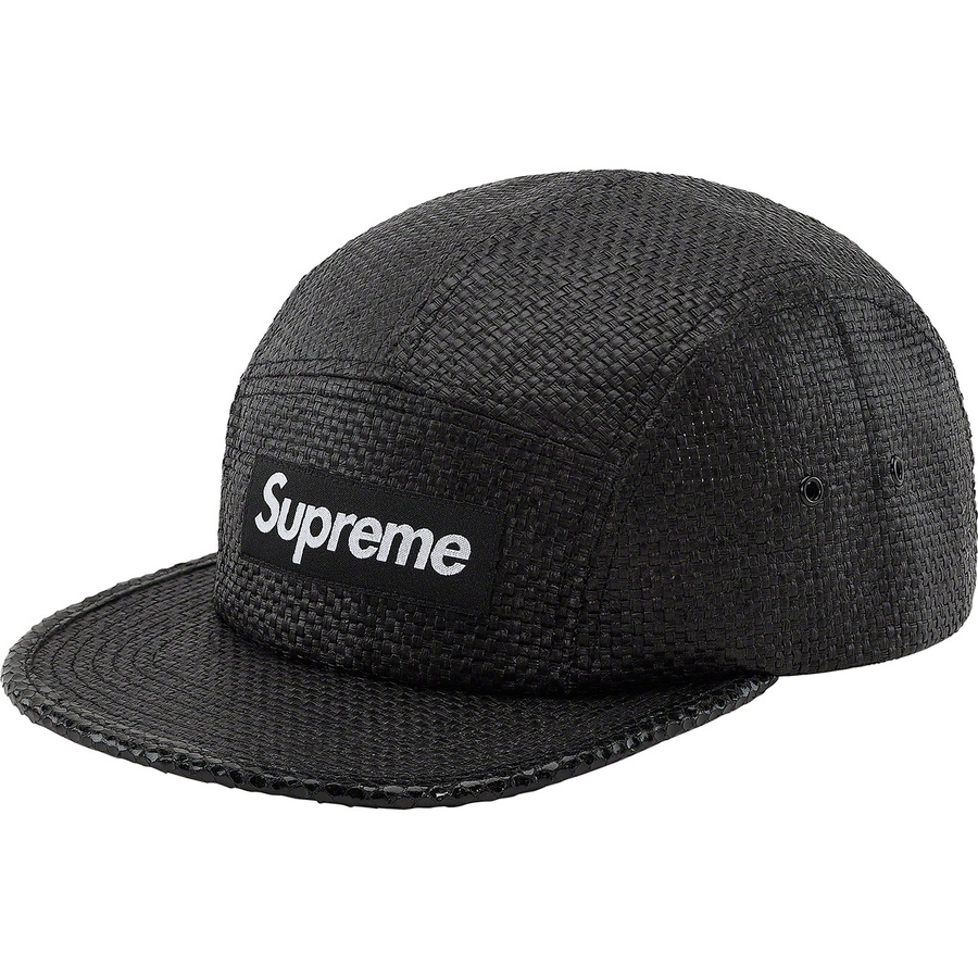 Details on Raffia Camp Cap Black from spring summer 2020 (Price is $48)
