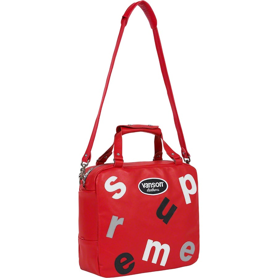 Details on Supreme Vanson Leathers Letters Bag Red from spring summer
                                                    2020 (Price is $328)