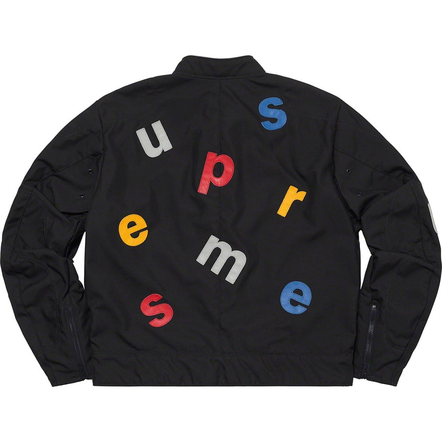 Details on Supreme Vanson Leathers Letters Cordura Jacket Black from spring summer
                                                    2020 (Price is $998)