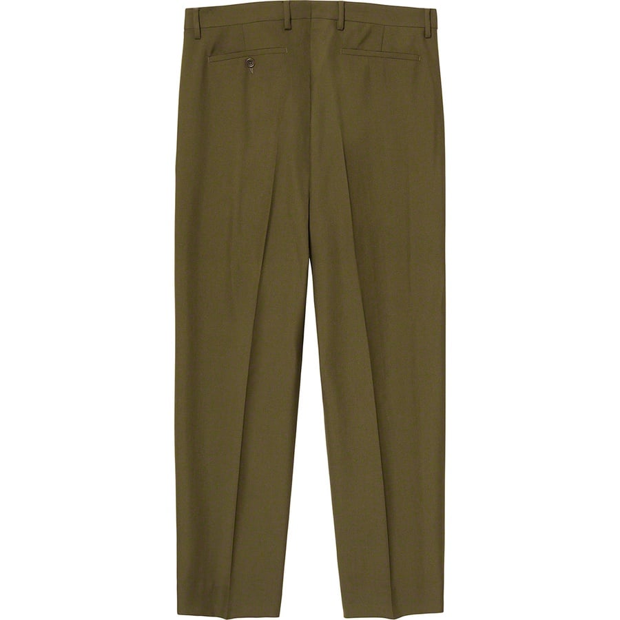 Details on Pleated Trouser Dark Olive from spring summer
                                                    2020 (Price is $158)