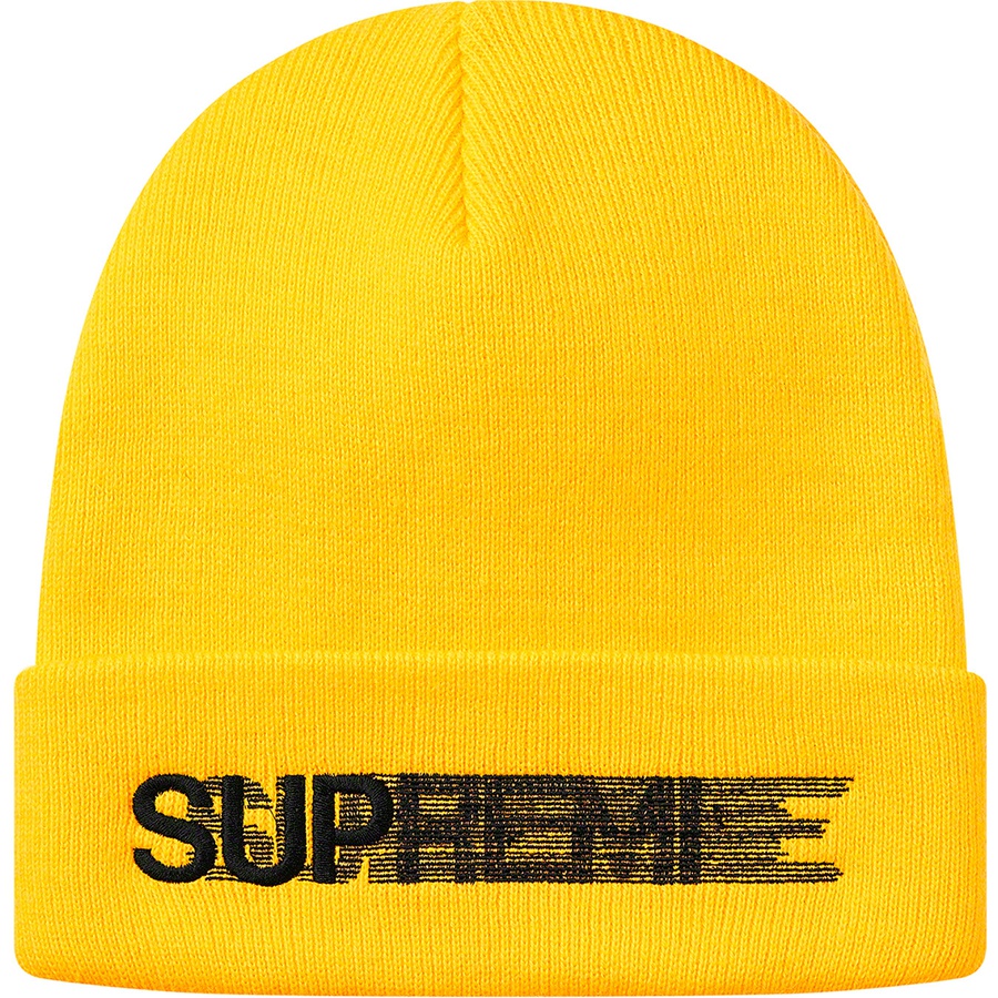 Details on Motion Logo Beanie Yellow from spring summer 2020 (Price is $36)