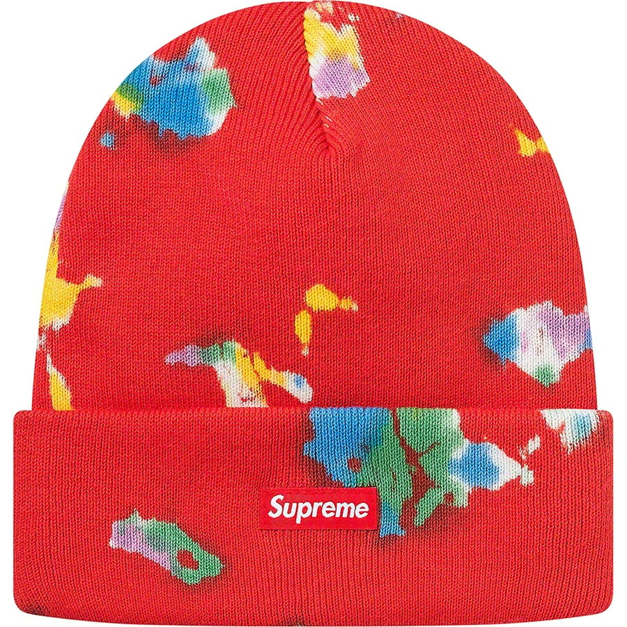 Details on Splatter Dyed Beanie Red from spring summer
                                                    2020 (Price is $36)