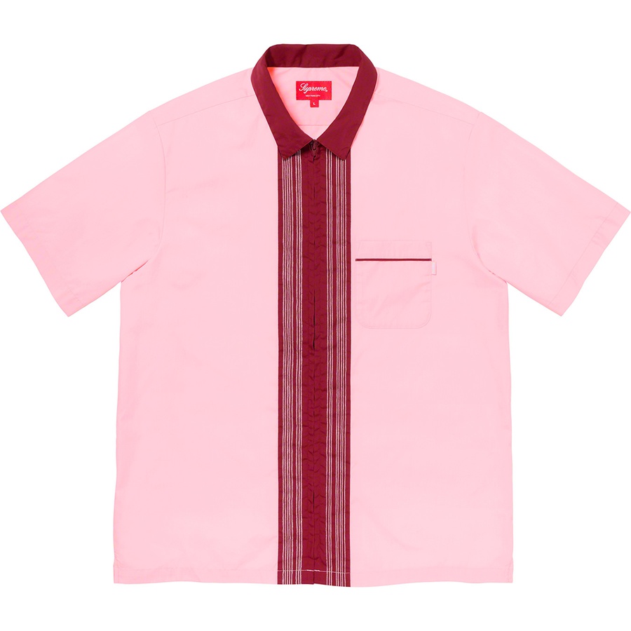 Details on Bowling Zip S S Shirt Pink from spring summer
                                                    2020 (Price is $138)