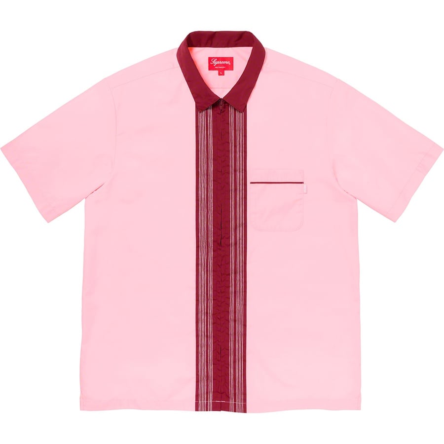 Details on Bowling Zip S S Shirt Pink from spring summer
                                                    2020 (Price is $138)