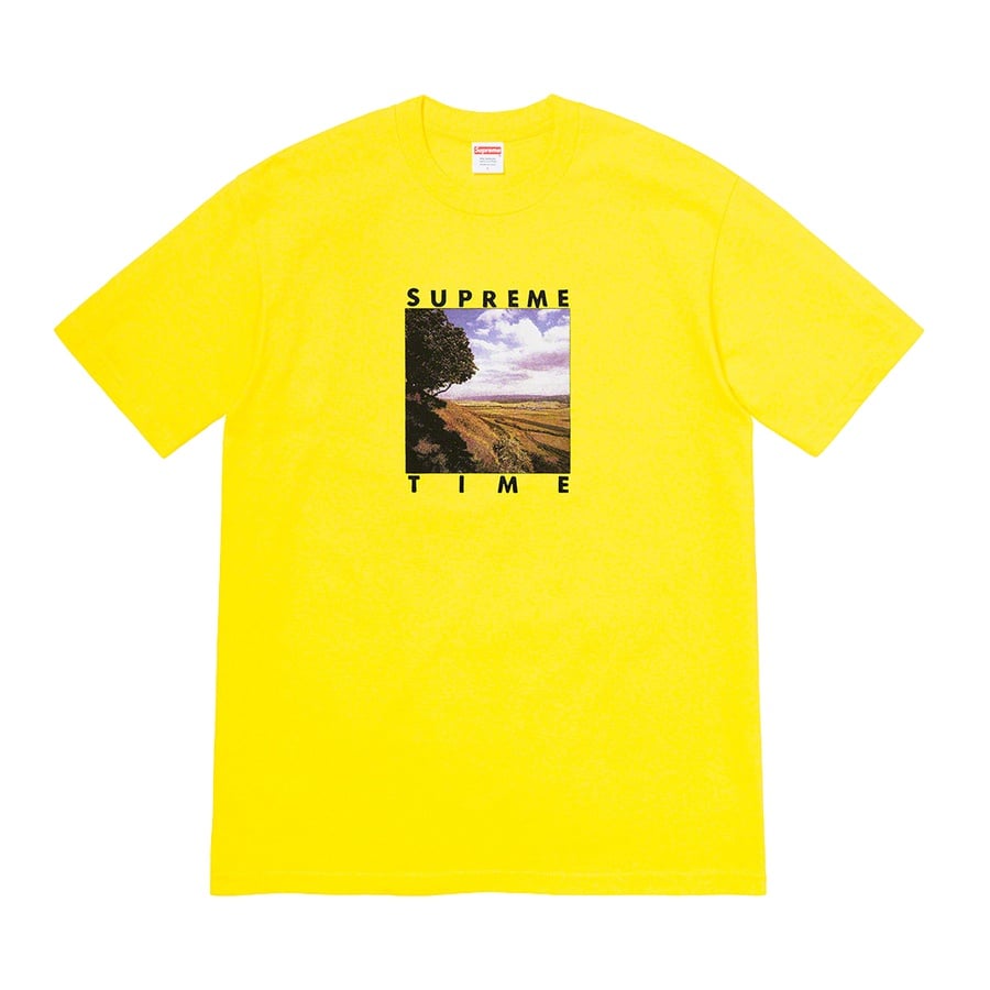 Details on Supreme Time Tee from spring summer 2020 (Price is $38)