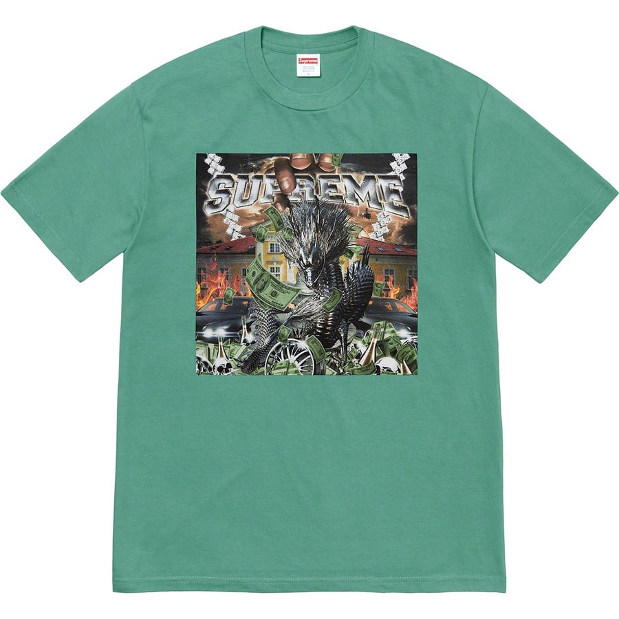 Details on Dragon Tee Dusty Teal from spring summer
                                                    2020 (Price is $38)