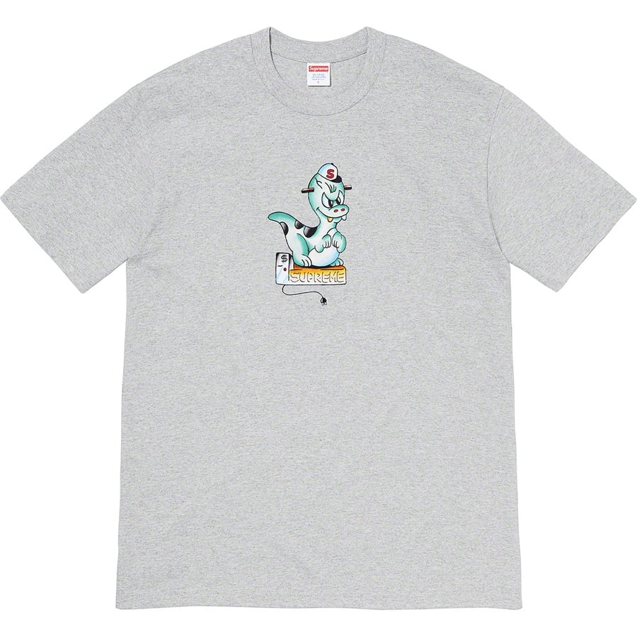 Details on Dinosaur Tee Heather Grey from spring summer
                                                    2020 (Price is $38)