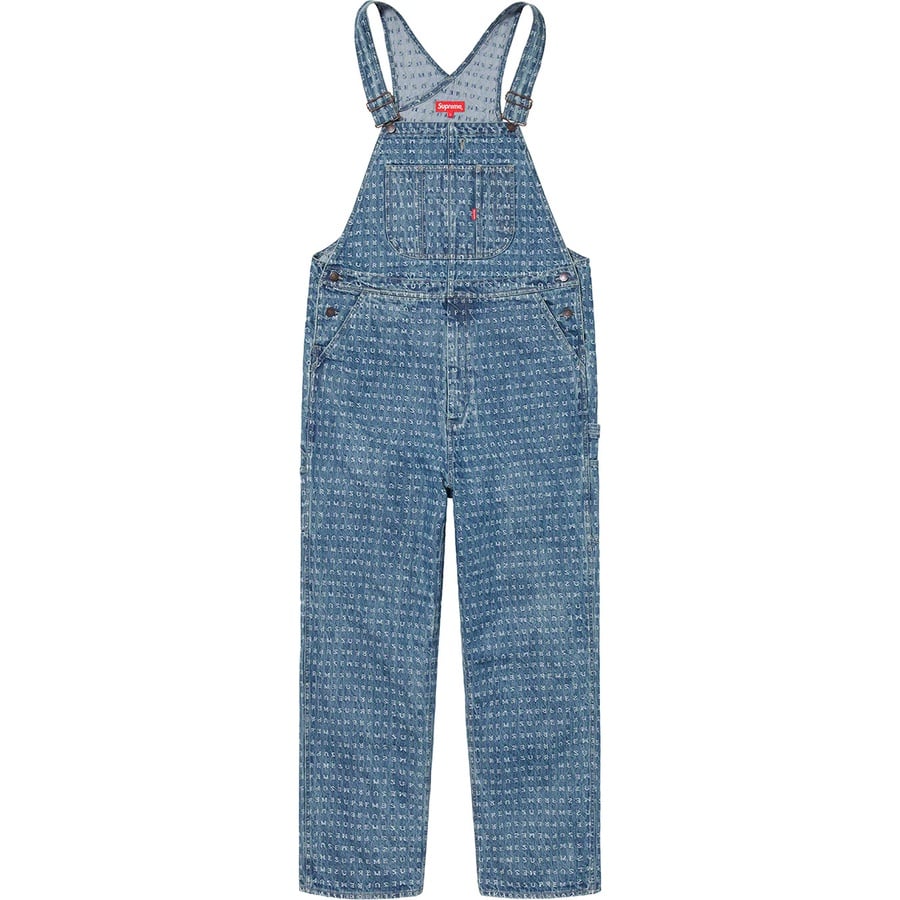 Details on Jacquard Logos Denim Overalls Blue from spring summer
                                                    2020 (Price is $198)