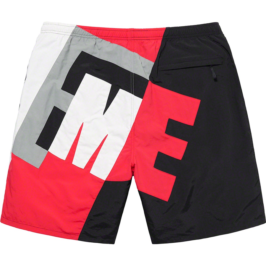 Details on Big Letter Water Short Black from spring summer 2020 (Price is $128)