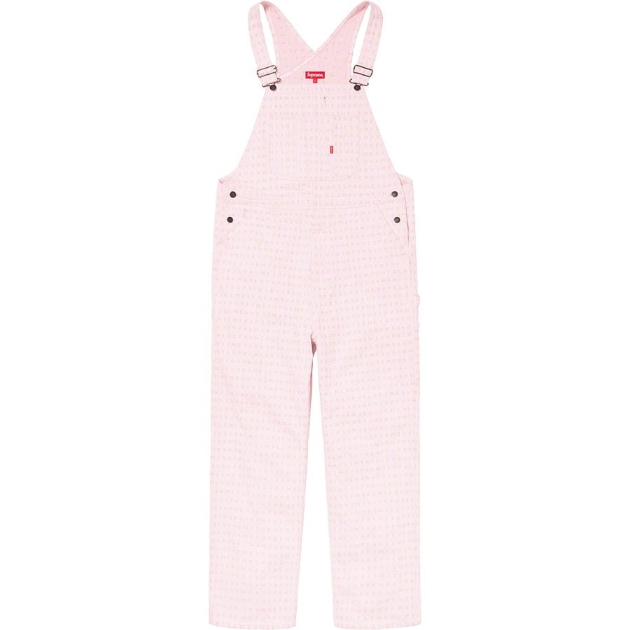 Details on Jacquard Logos Denim Overalls Pink from spring summer
                                                    2020 (Price is $198)