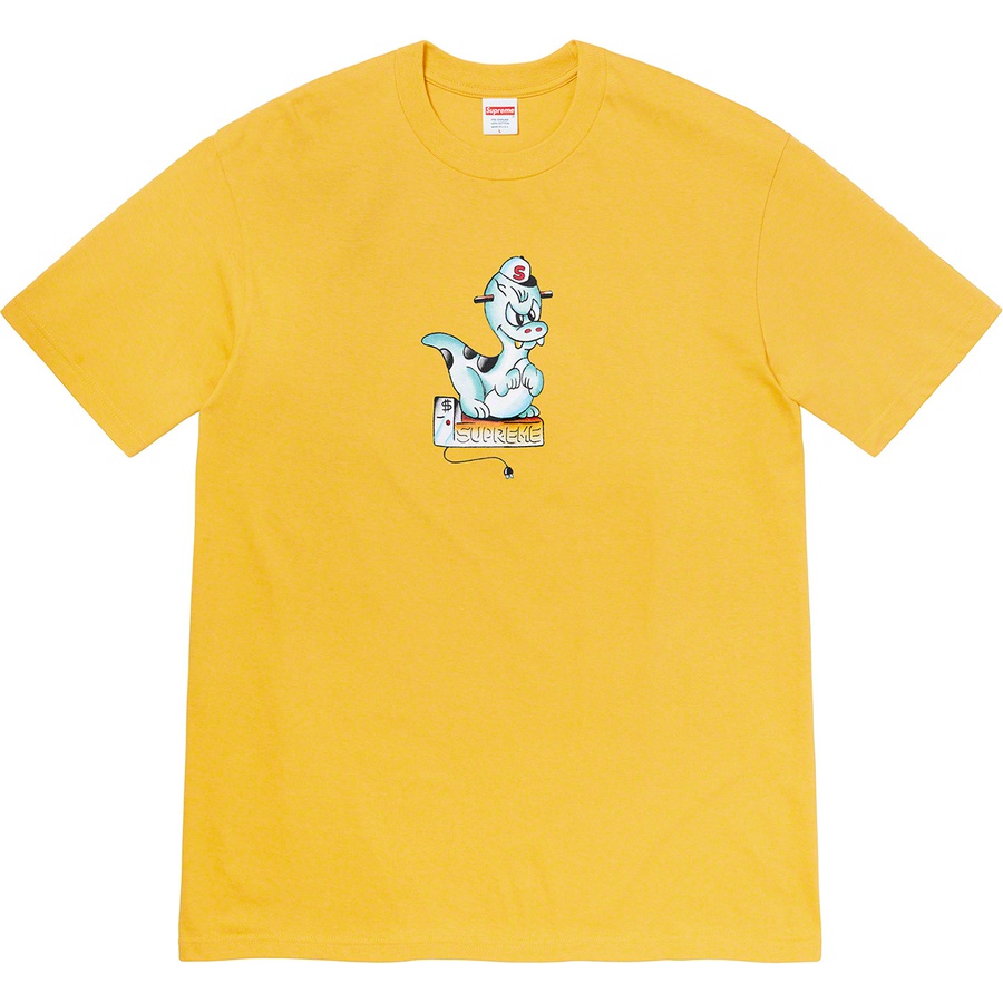 Details on Dinosaur Tee Acid Yellow from spring summer 2020 (Price is $38)