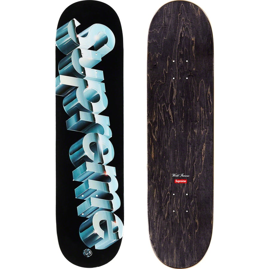 Details on Chrome Logo Skateboard Black - 8" x 31.875"  from spring summer
                                                    2020 (Price is $50)